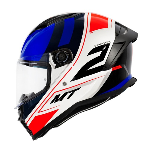 [MT-HM-1334A3607] MT Full Face Helmet Poun A7 White/Red/Black