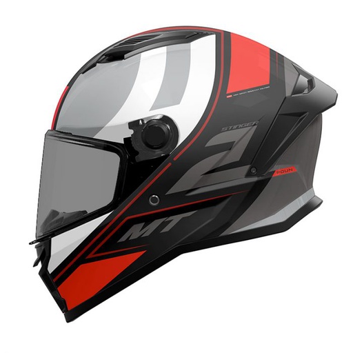 [MT-HM-1334A3615] MT Full Face Helmet Poun B5 Grey/Red/Black
