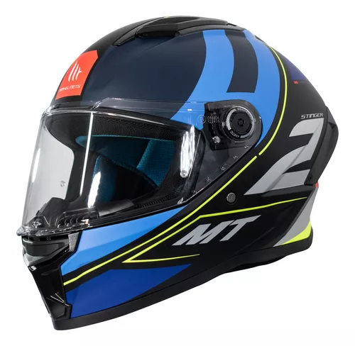[MT-HM-1334A3616] MT Full Face Helmet Poun B6 Blue/Yellow