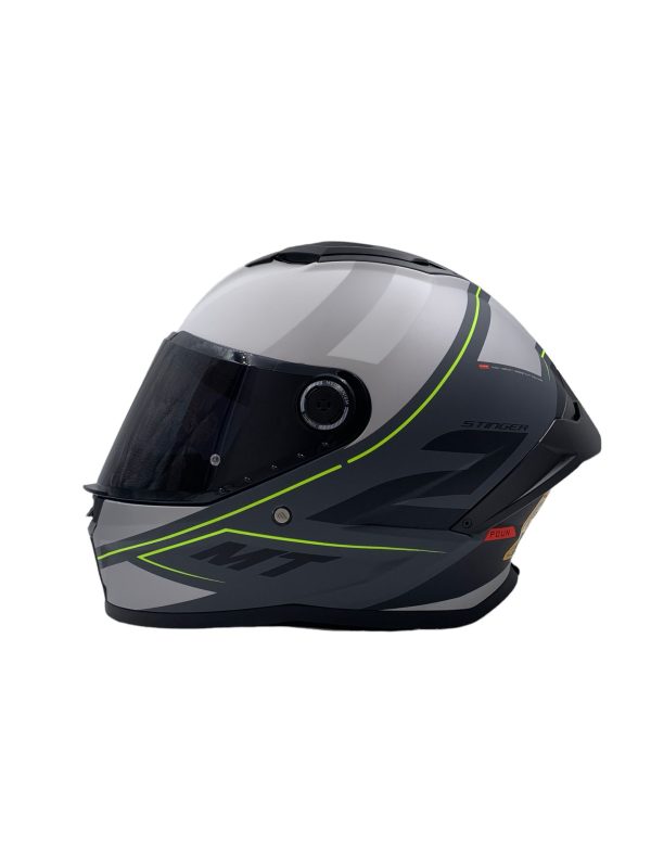 MT Full Face Helmet Poun C2 Grey/Yellow