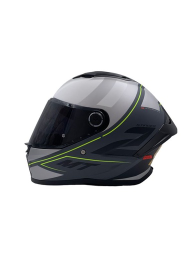 [MT-HM-1334A3622] MT Full Face Helmet Poun C2 Grey/Yellow