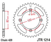 [JT-JTR1214-38] JT Sprocket Rear JTR1214 38T