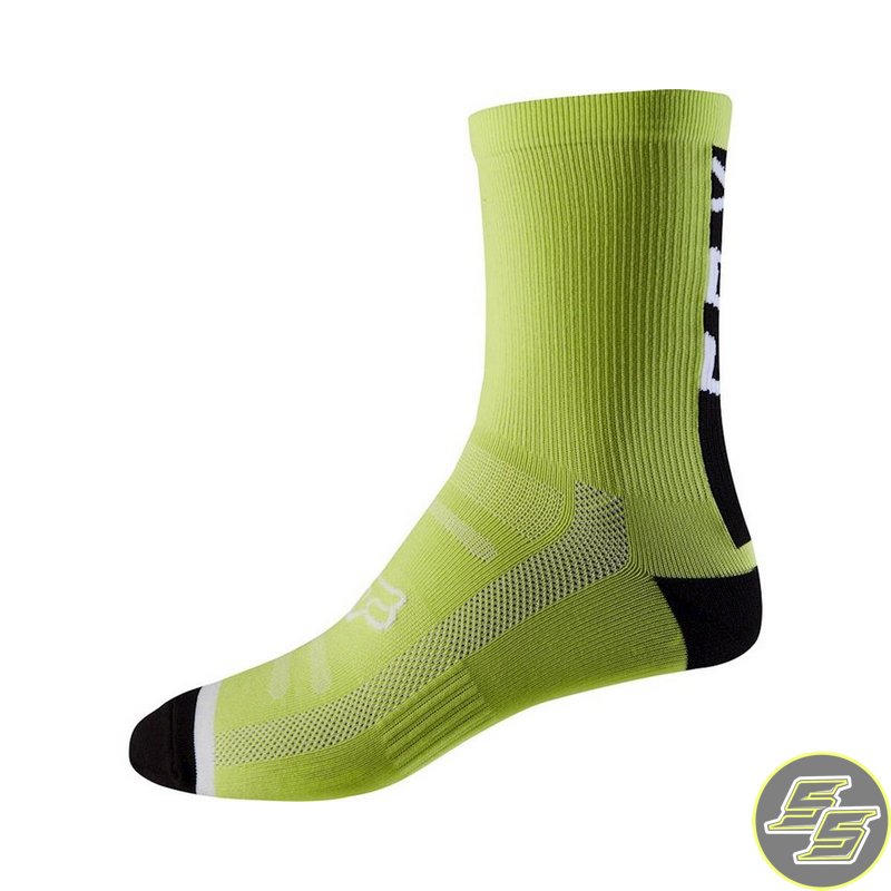 Fox MTB Sock 8" Yellow/Black L/XL