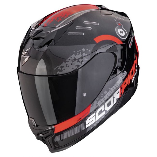 [SCO-520-TITABLKRD] Scorpion EXO Full Face Helmet 520 Titan Black/Red