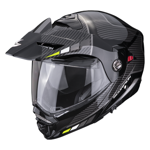 [SCO-ADX2-CAM-BLKSLVYE] Scorpion EXO Flip Up ADV Helmet ADX2 Camino Black/Silver/Yellow