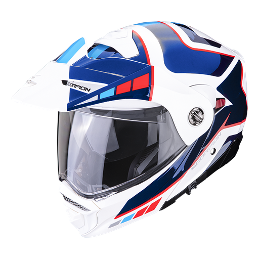 [SCO-ADX2-CAM-RDWHTB] Scorpion EXO Flip Up ADV Helmet ADX2 Camino Red/White/Blue