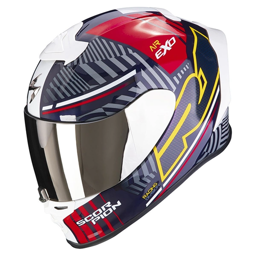 [SCO-R1VIC-RDBLUYEL] Scorpion EXO Full Face Helmet R1 Victory Red/Blue/Yellow