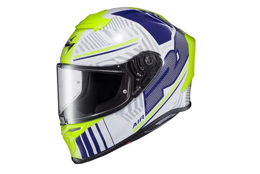 [SCO-R1VIC-WHTBLU] Scorpion EXO Full Face Helmet R1 Victory White/Blue