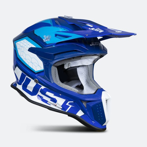 [J1-6060030112007] Just1 MX Helmets J18 Hexa Blue/White