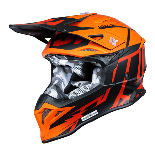 [J1-6060040151006] Just1 MX Helmets J39 Poseidon Orange/Red/Black