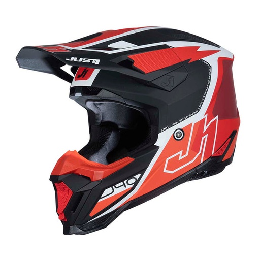 [J1-J4010FLSRWBK] Just1 MX Helmet J40 Flash Matt Red/White/Black