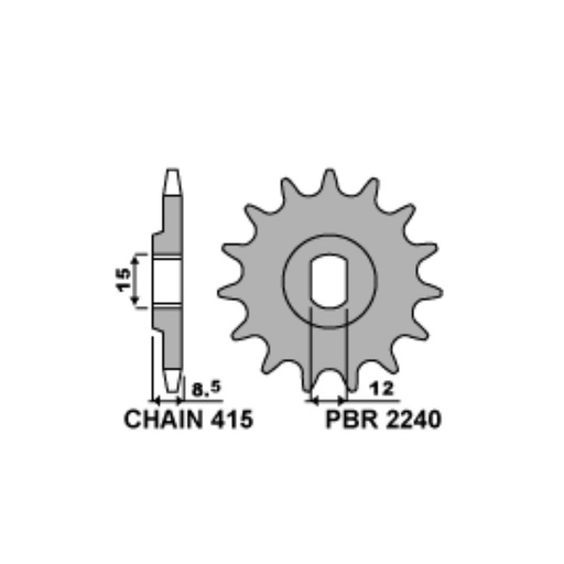 [PBR-2240-11] KTM SX50 Front Sprocket 11T
