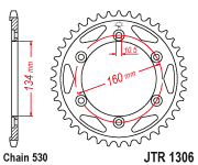 [JT-JTR1306.40] JT Sprocket Rear JTR1306 40T