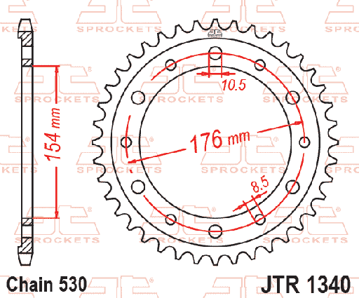 [JT-JTR1340.45] JT Sprocket Rear JTR1340 45T