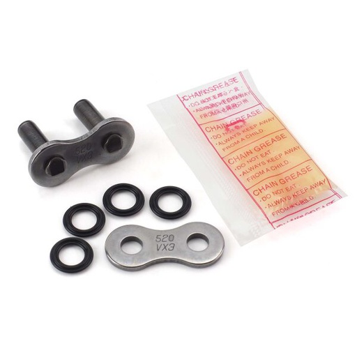 [DID-520VX3ZJGB] DID Chain Masterlink 520 VX3 X-Ring Rivet Type ZJ Gold/Black