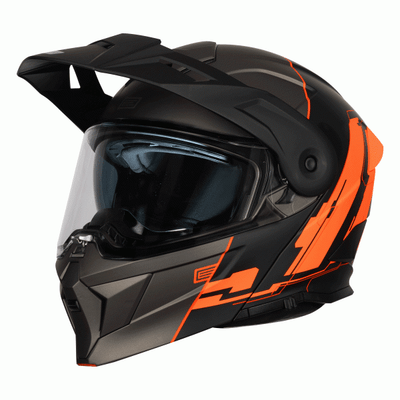 [ORI-2040340253001] Origine Adventure Helmet Cyborg Matt Fluo Orange/Titanium/Black