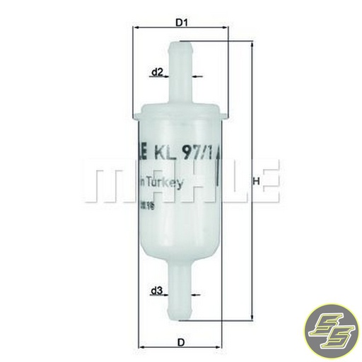 [MAH-KL97-1OF] Mahle Fuel Filter Inline KL97/1OF
