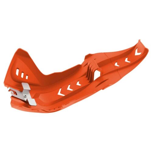 [POL-8469100005] Polisport Fortress Skid Plate w Linkage Guard KTM 250/350 SX-F '16-22 Orange