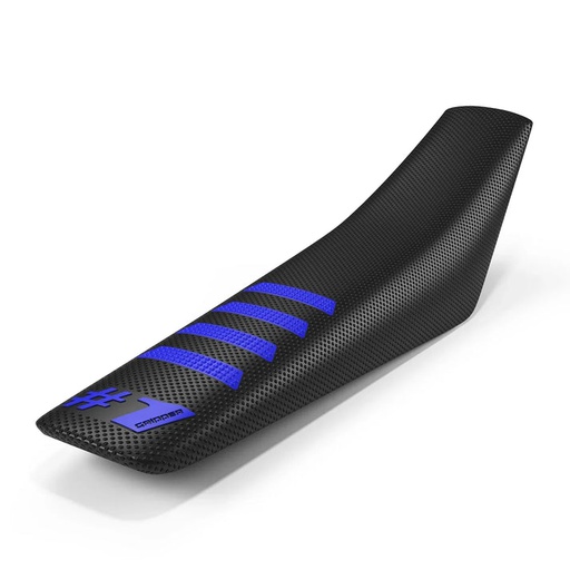 [OGR-OGSC02-BLBEBE] One Gripper Ribbed Seat Cover Black/Blue