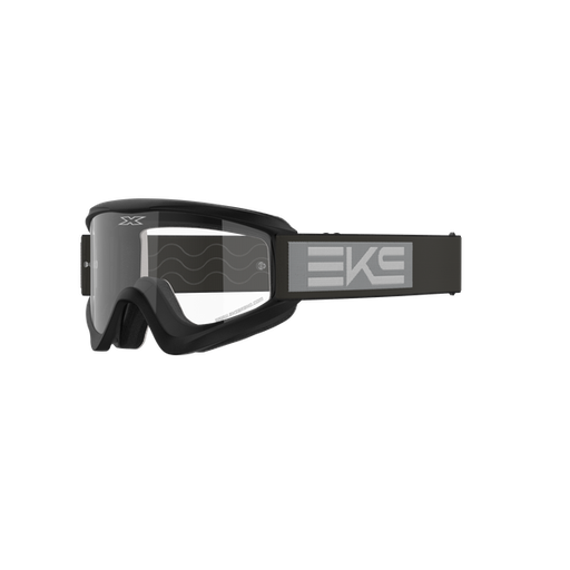 [EKS-067-60465] EKS Brand GOX Flat Out Clear Goggles Black/Grey