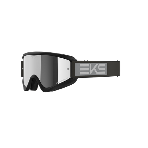 [EKS-067-60540] EKS Brand GOX Flat Out Silver Mirror Goggles Black/Grey
