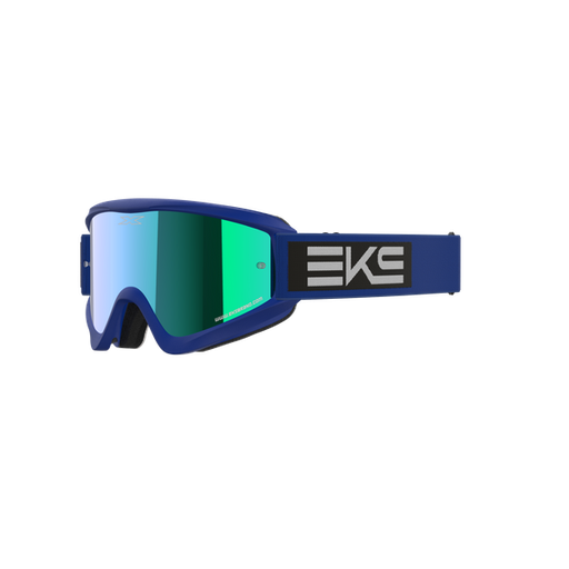 [EKS-067-60550] EKS Brand GOX Flat Out Blue Mirror Goggles Blue/Black