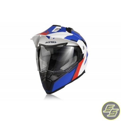 [ACE-0022310-034] Acerbis ADV Helmet Flip FS-606 White/Blue/Red