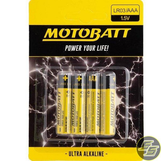 [MTB-MBLR03-AAA] Motobatt Battery Alkaline 1.5v AAA 4pk