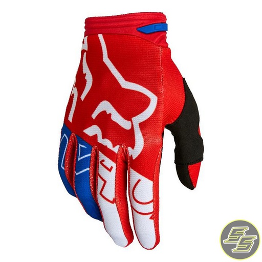 [FOX-28156-574] Fox MX Glove 180 Skew White/Red/Blue