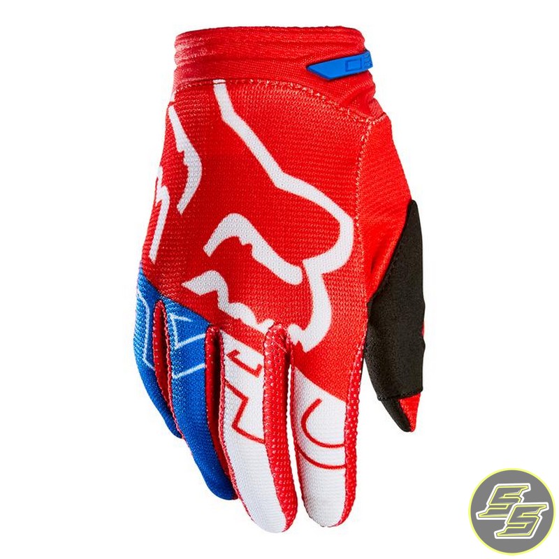 Fox MX Glove 180 Skew Youth White/Red/Blue