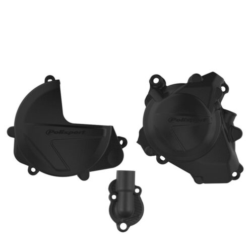 [POL-90961] Polisport Clutch & Ignition Cover Protector Kit Honda CRF450R '17-20 Black