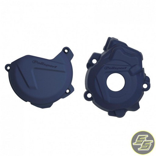 [POL-90972] Polisport Clutch & Ignition Cover Protector Kit KTM | Husqvarna 250F|350F '09-16 HQ Blue
