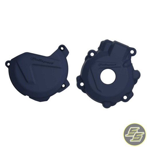 [POL-90980] Polisport Clutch & Ignition Cover Protector Kit KTM | Husqvarna 250F|350F '14-16 HQ Blue