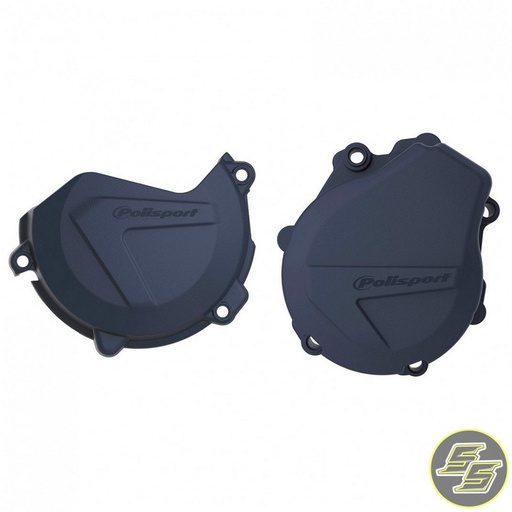 [POL-90993] Polisport Clutch & Ignition Cover Protector Kit KTM | Husqvarna 450|501 '17-21 HQ Blue