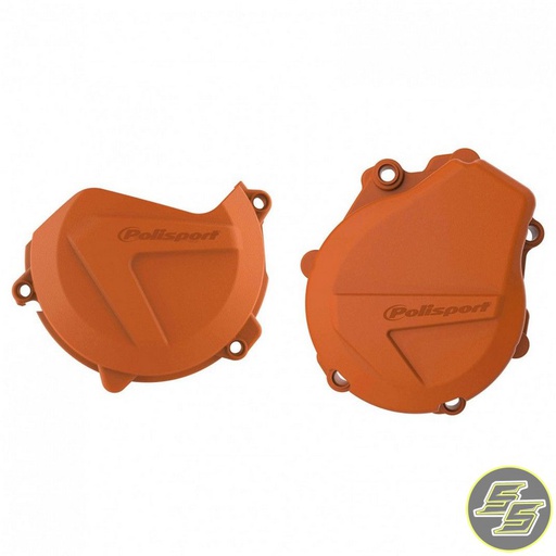 [POL-90992] Polisport Clutch & Ignition Cover Protector Kit KTM | Husqvarna 450|501 '17-21 Orange