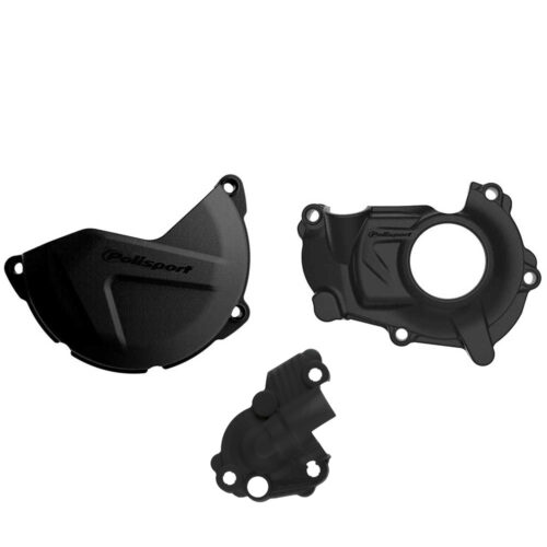 [POL-90947] Polisport Clutch & Ignition Cover Protector Kit Yamaha YZ|WR450F '18-21 Black