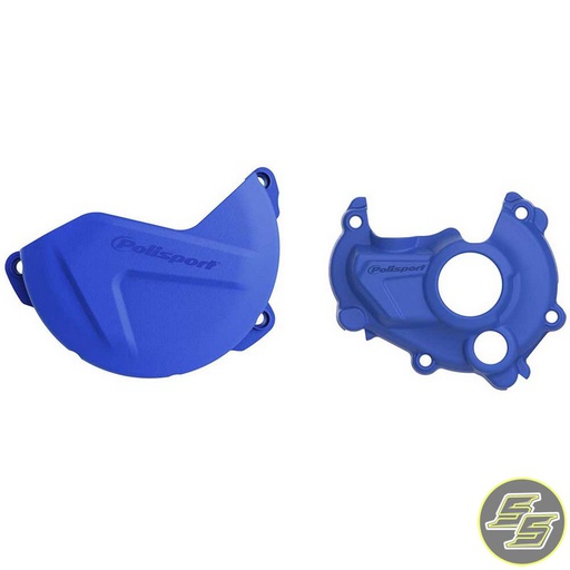 [POL-90942] Polisport Clutch & Ignition Cover Protector Kit Yamaha YZ250F '14-18 Blue