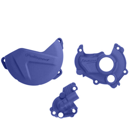 [POL-90942] Polisport Clutch & Ignition Cover Protector Kit Yamaha YZ250F '14-18 Blue