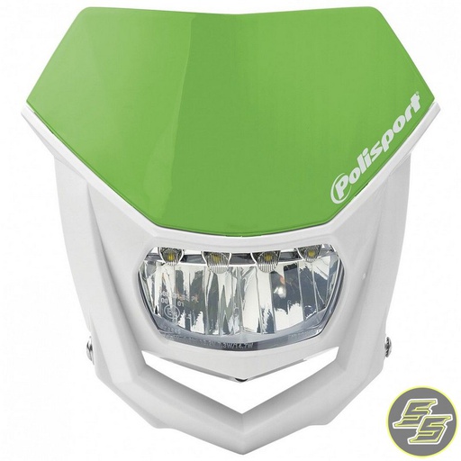 [POL-8667100007] Polisport Halo Led Headlight Green/White