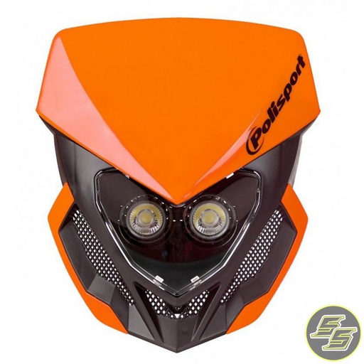 [POL-8668800003] Polisport Lookos Evo Headlight w Battery Orange/Black