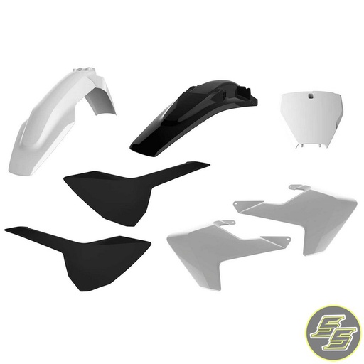 [POL-90828] Polisport Plastic Kit Husqvarna TC|FC '16-18 White/Black