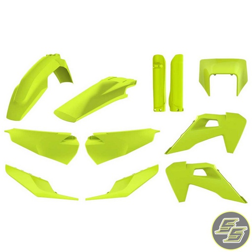 [POL-90904] Polisport Plastic Kit Husqvarna TE|FE '20- Flo Yellow