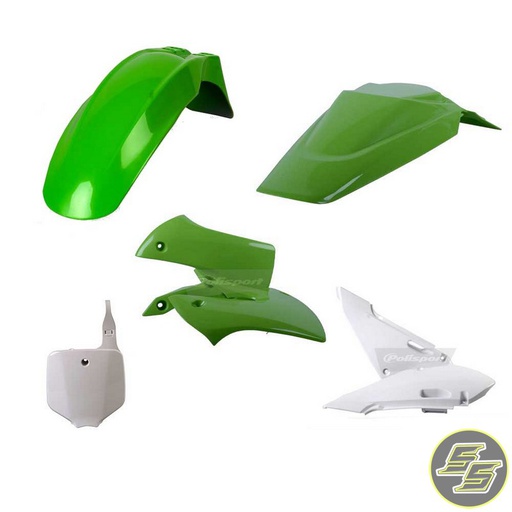 [POL-90056] Polisport Plastic Kit Kawasaki KLX110 '02-09 OEM Green