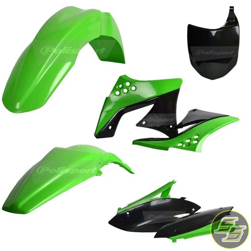 [POL-90206] Polisport Plastic Kit Kawasaki KX250F '09-12 OEM Green