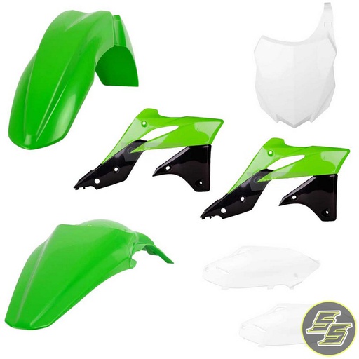 [POL-90695] Polisport Plastic Kit Kawasaki KX250F '13-16 OEM Green