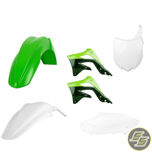 [POL-90545] Polisport Plastic Kit Kawasaki KX450F '13-15 OEM Green