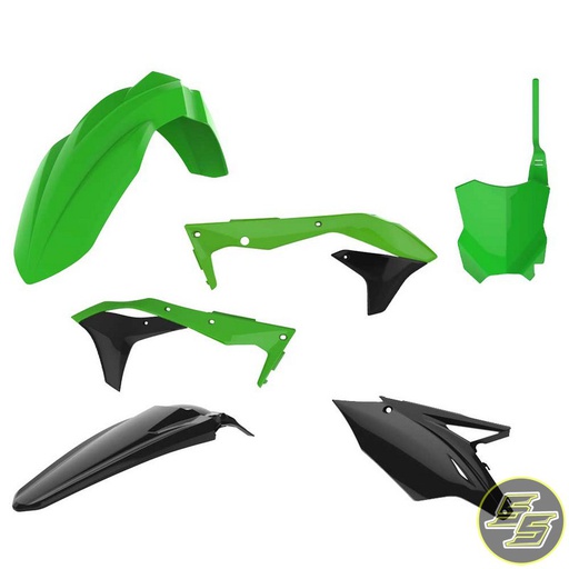 [POL-90837] Polisport Plastic Kit Kawasaki KX450F '16-18 Green/Black