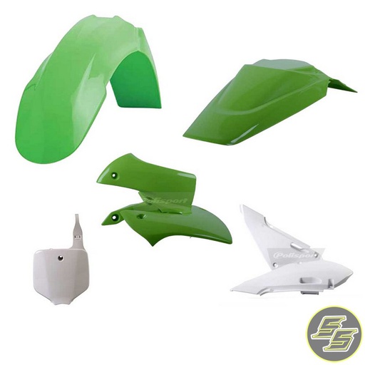 [POL-90162] Polisport Plastic Kit Kawasaki KX65 '00- OEM Green