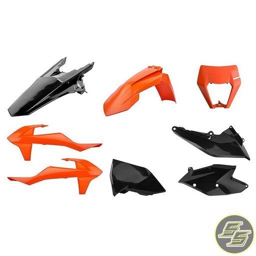 [POL-90885] Polisport Plastic Kit KTM EXC|XCW '17-20 Orange/Black