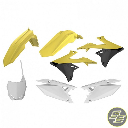 [POL-90763] Polisport Plastic Kit Suzuki RMZ250|450 '18-21 OEM Yellow